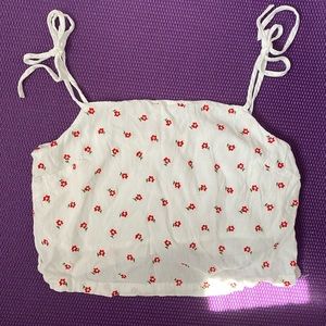 Brandy Melville Cropped Tie Strap Tank